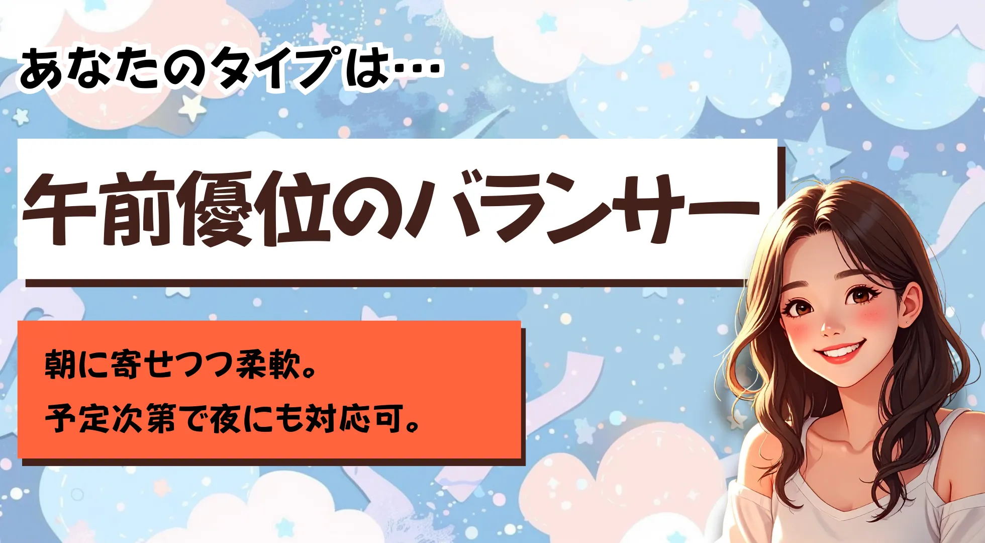 午前優位のバランサーの結果画像