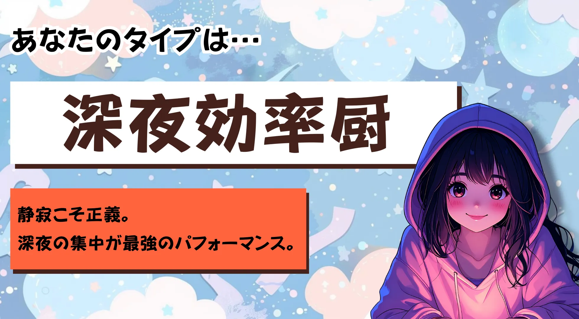 深夜効率厨の結果画像