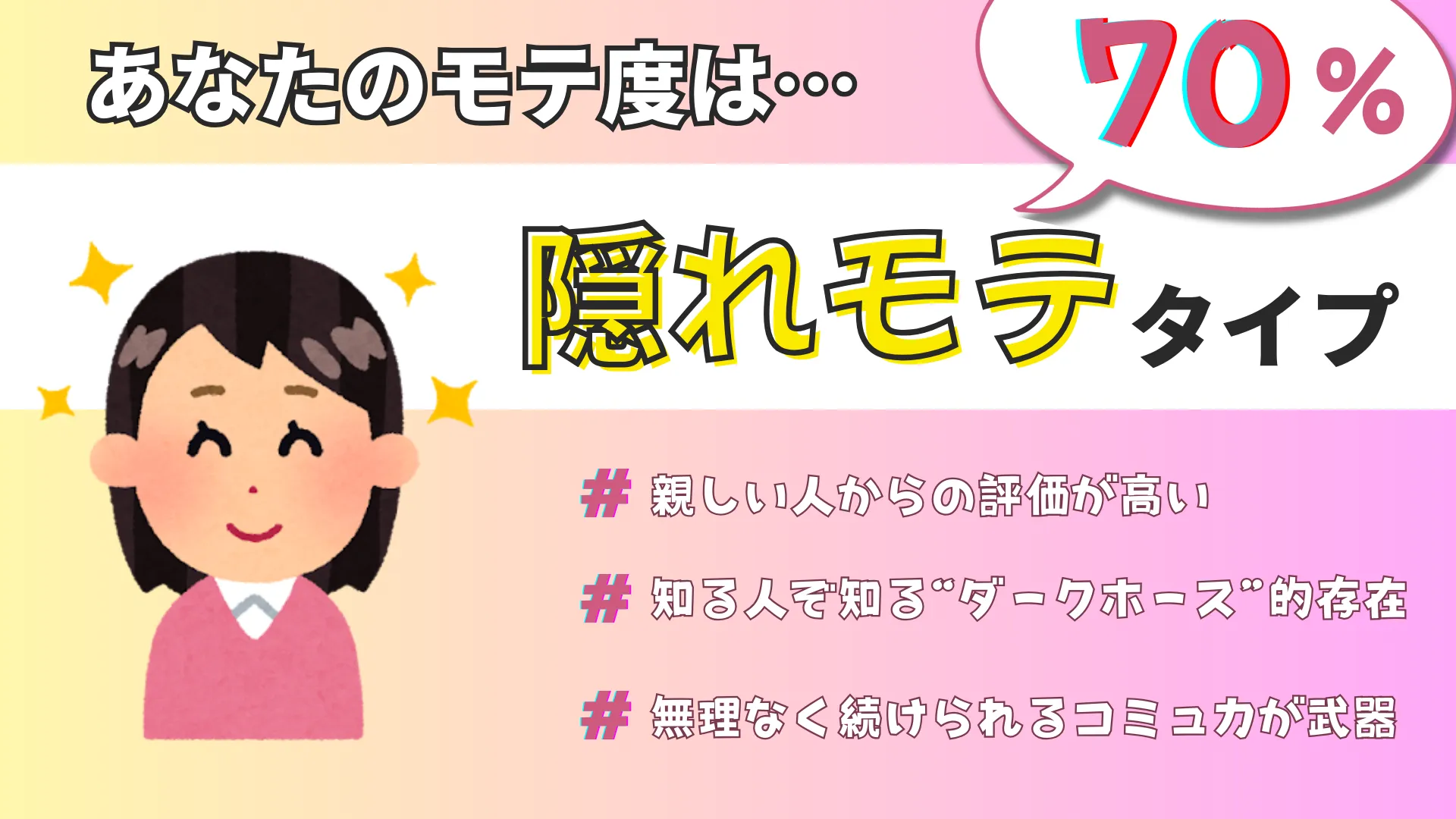 隠れモテタイプの結果画像