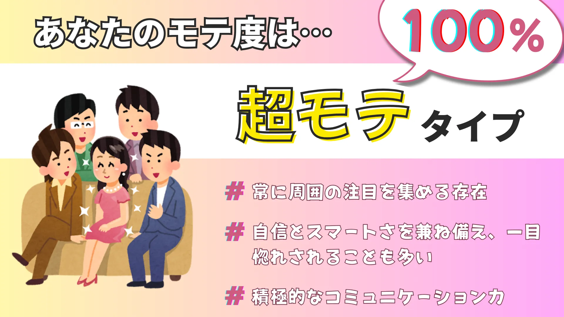 超モテタイプの結果画像
