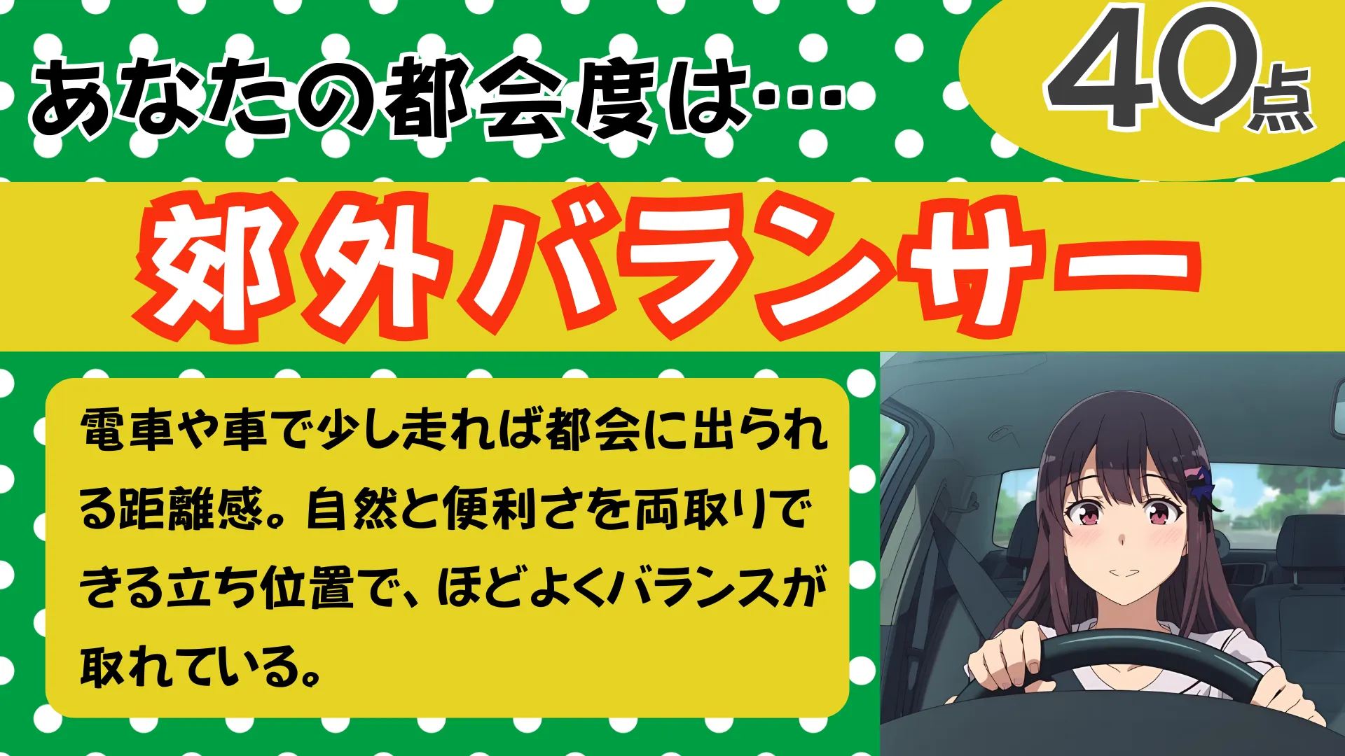 郊外バランサーの結果画像