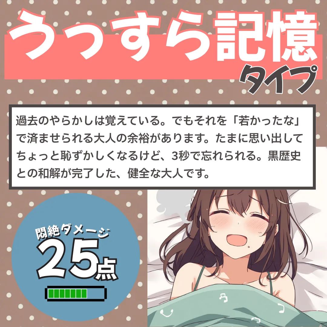 深夜悶絶常習タイプ(悶絶ダメージ 75点)の結果画像