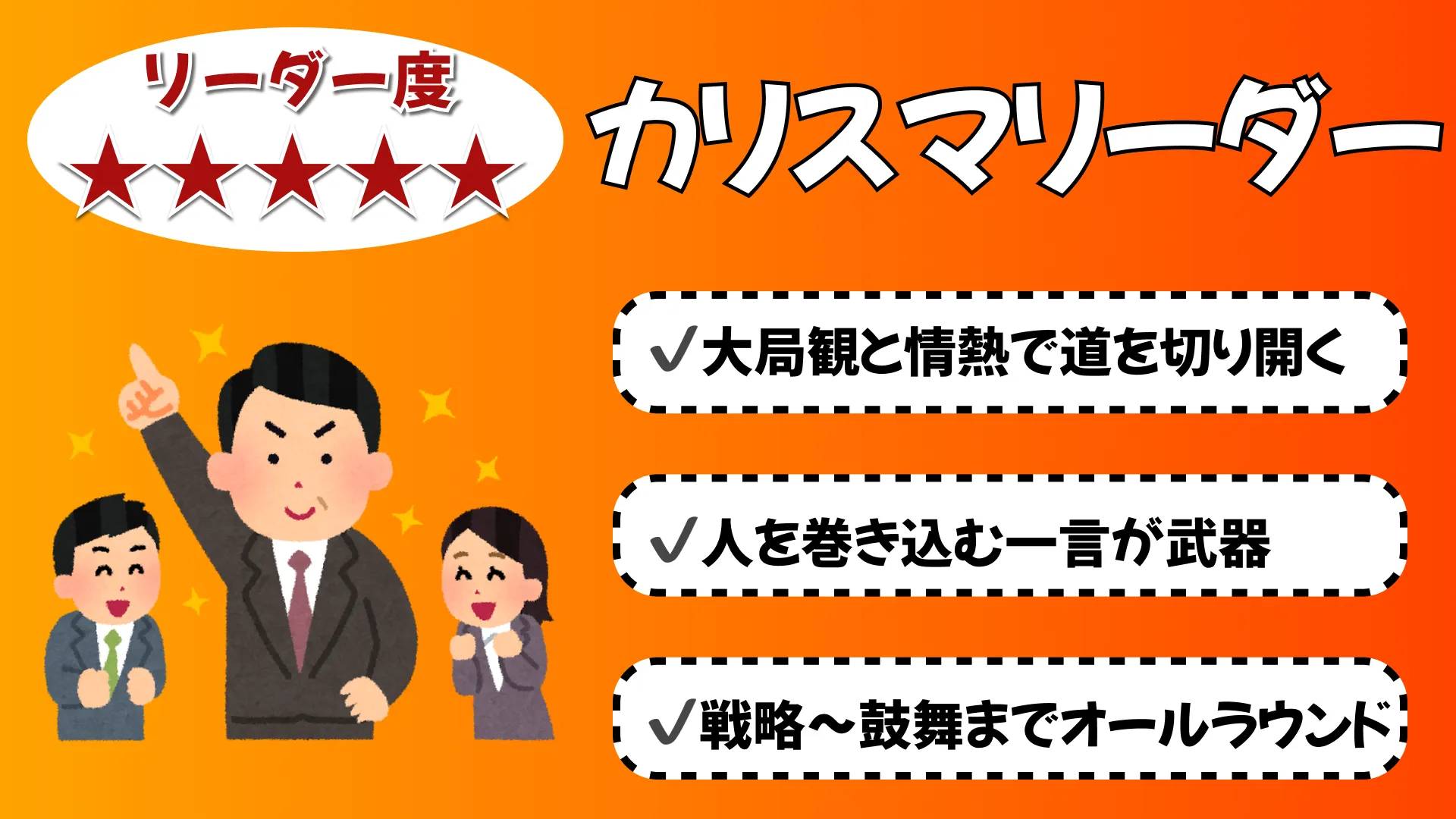 カリスマリーダーの結果画像