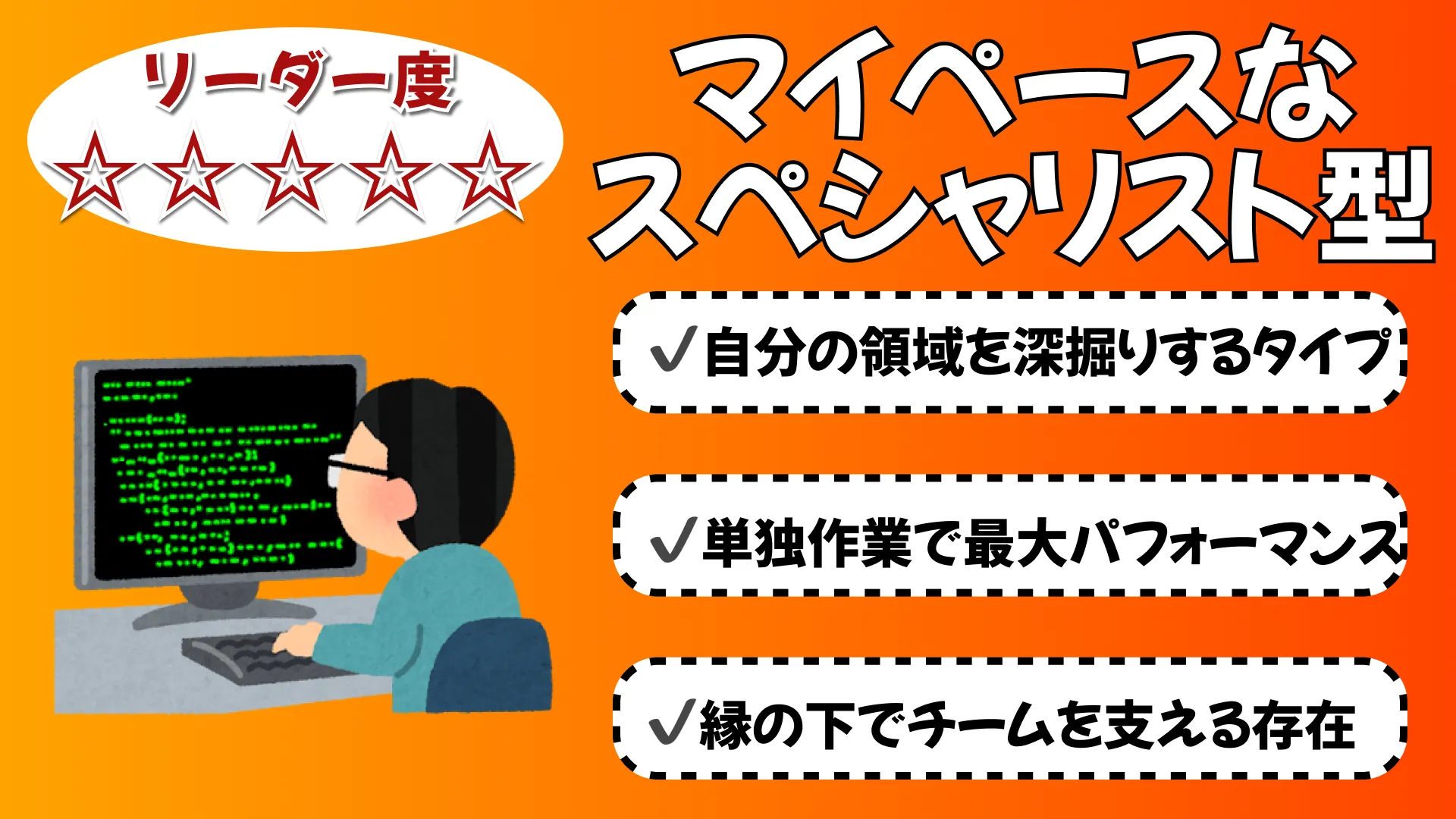 マイペースなスペシャリスト型の結果画像