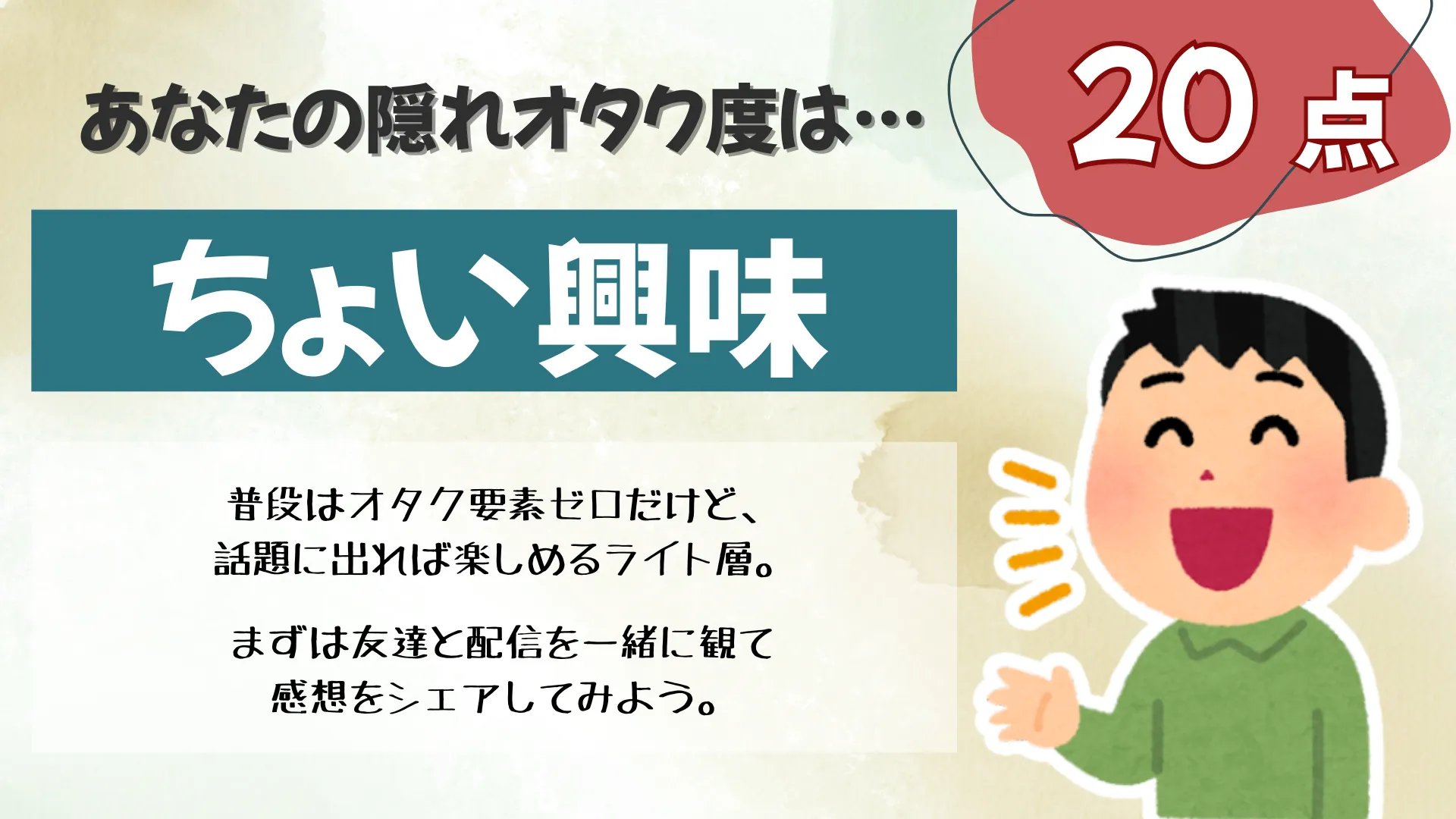 ちょい興味レベルの結果画像