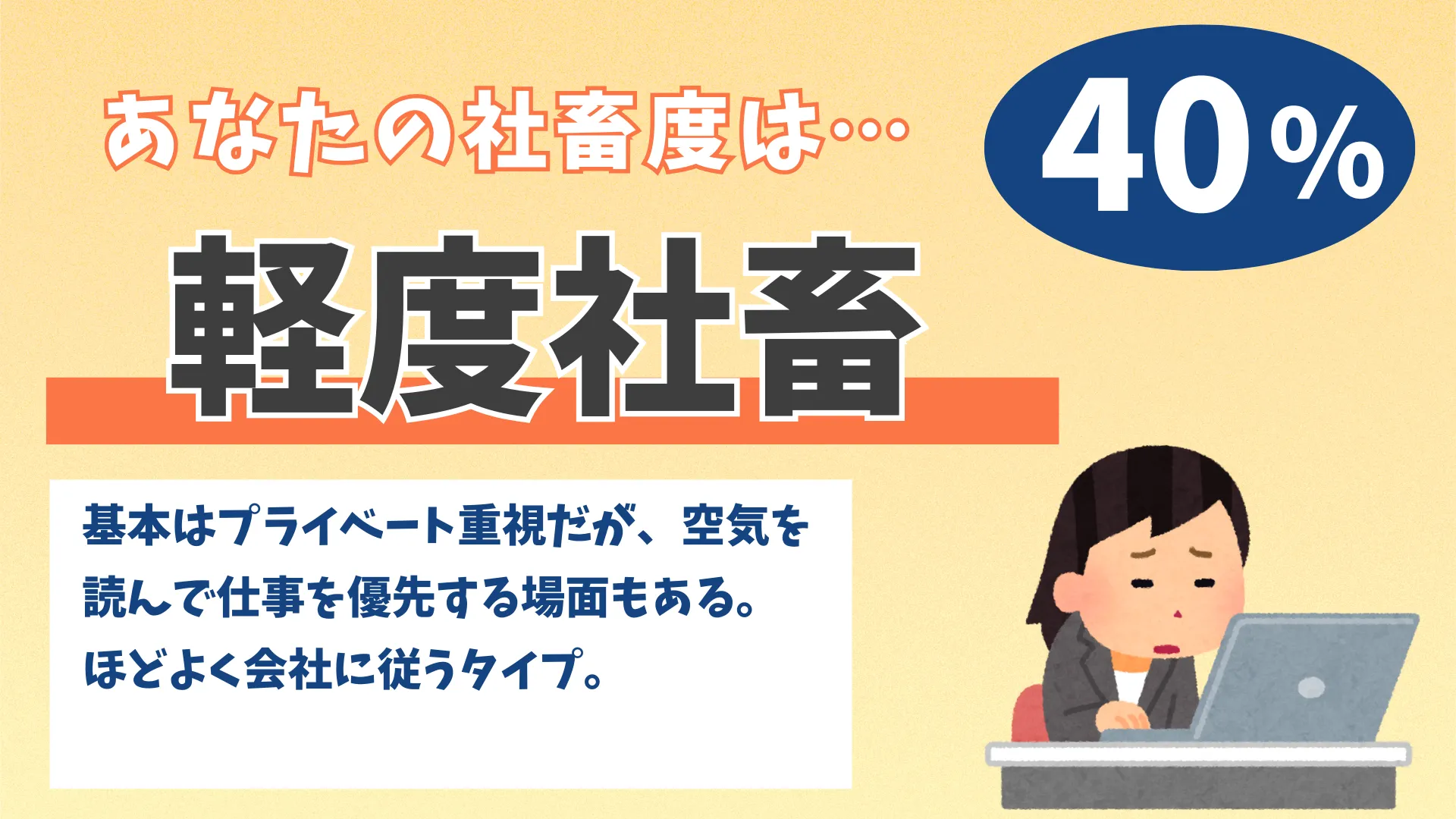 軽度社畜の結果画像