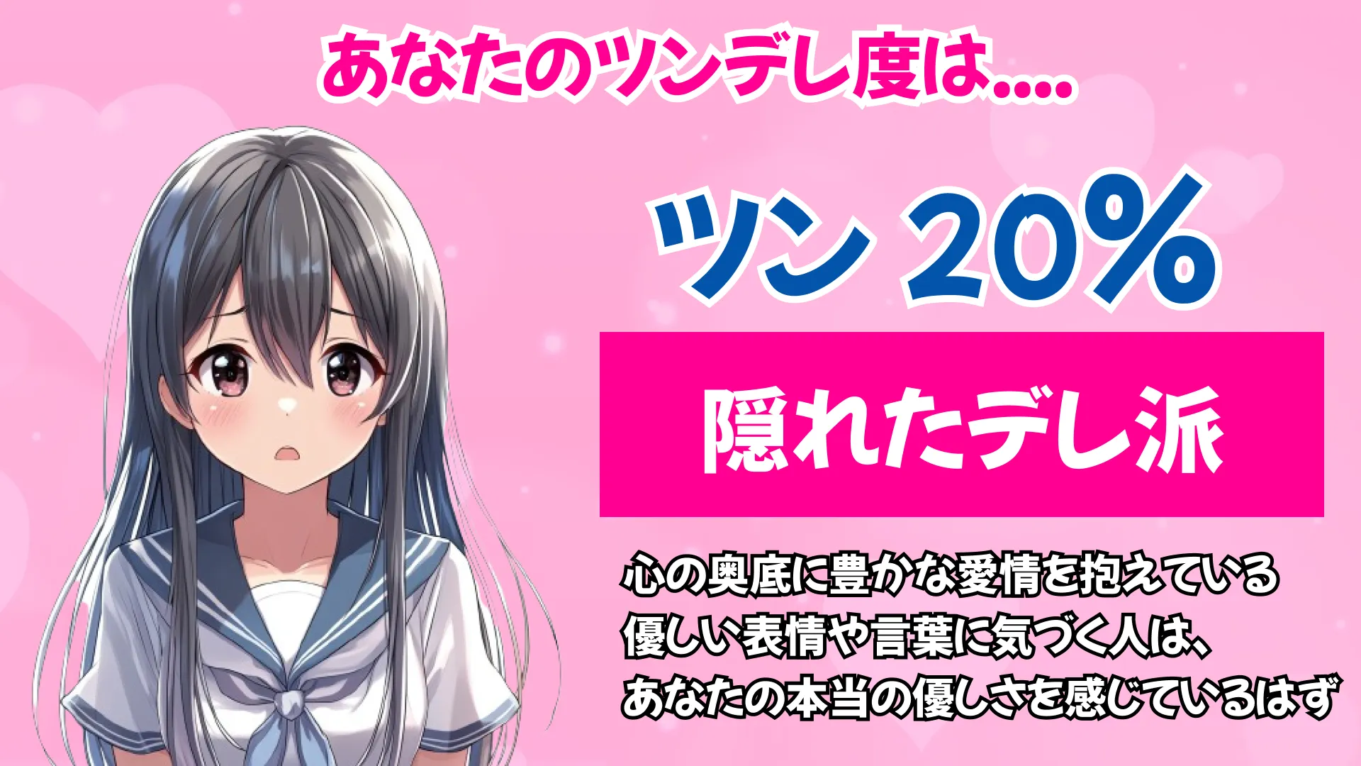 隠れたデレ派の結果画像